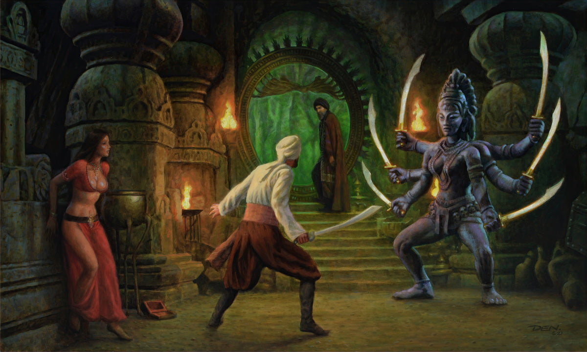 Harryhausen Homage - Sinbad vs Kali by Den Beauvais