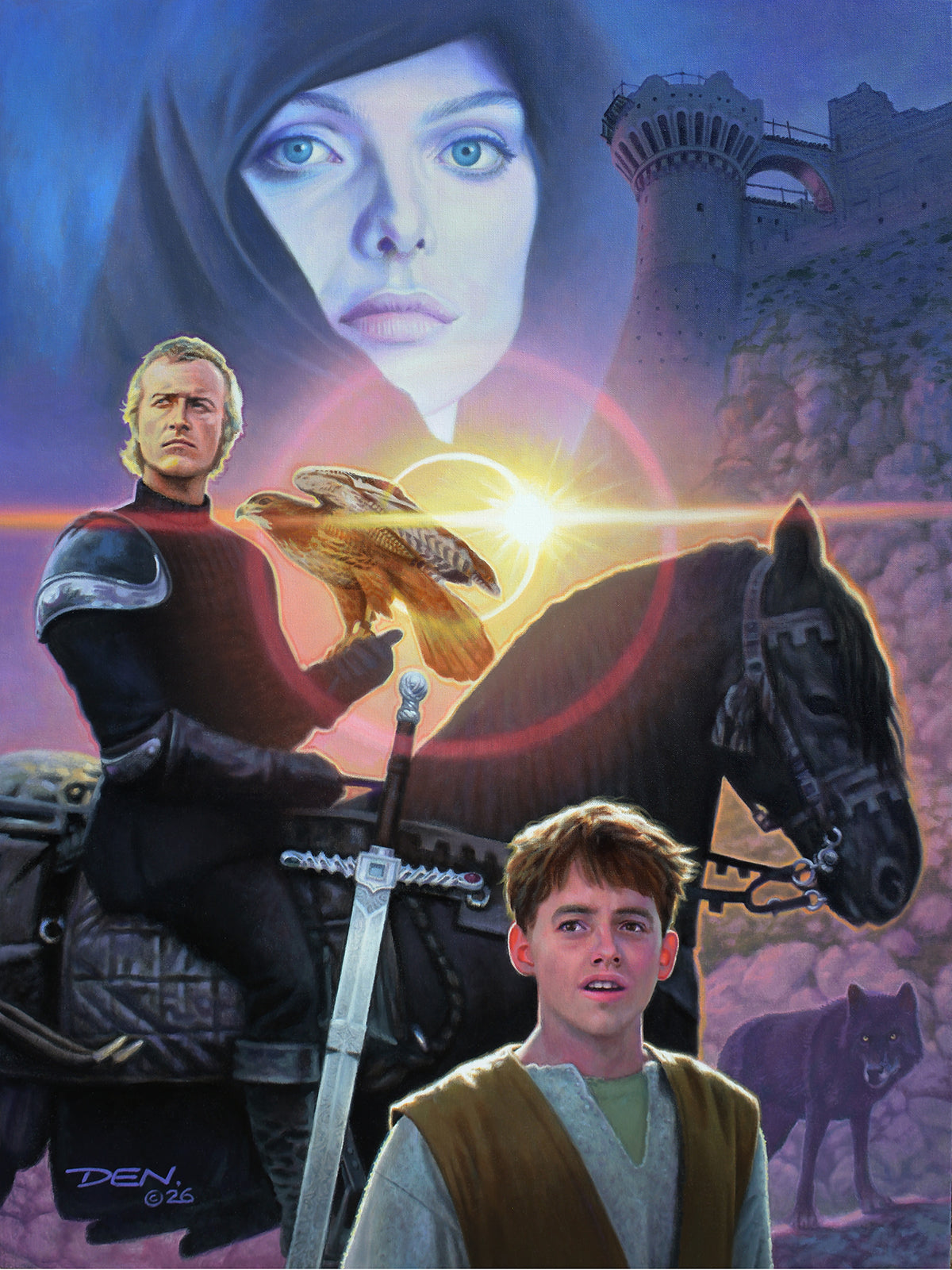 Ladyhawke – Hand-Signed Canvas Giclée by Den Beauvais