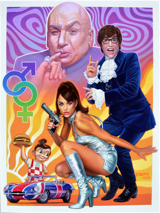 Austin Powers – Signed Canvas Giclée by Den Beauvais